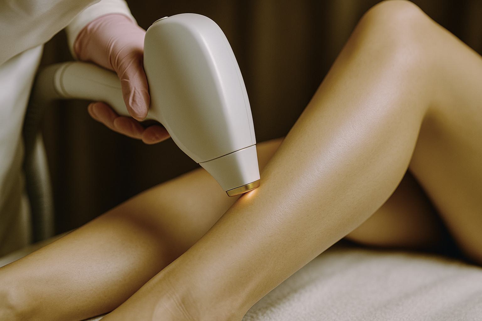 Depilacja laserowa – ilustracja działania wiązki na mieszek włosa